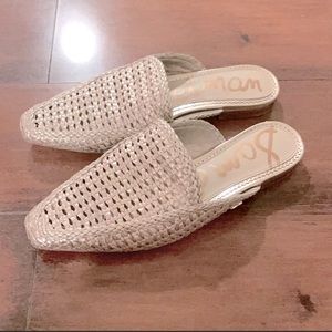 Sam Edelman metallic gold mule